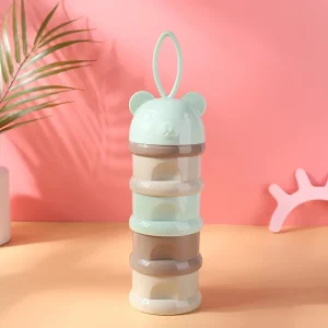 Toddler Baby Snacks Food Storage Box, Grid Portable Milk Powder Box Container, Formula Dispenser Milk Powder Bottles