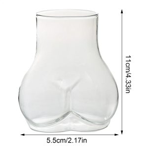 Transparent Glass Body Shape Mug