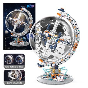 Transparent Globe Building Blocks - New Creative Technology Space Station Construction Set for Children