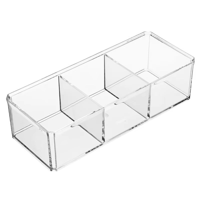 Transparent Storage Box for Sugar Bags Tea Snack Storage and Trash Container Organizer