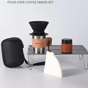 Travel Hand Brewed Coffee Set with Silicone Filter and Mug