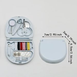 Travel Sewing Box, Mini Portable DIY Sewing Kit Box, Convenient Craft Organizer for Home Use