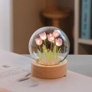 Tulip Night Light LED Floral Lamp for Bedroom Gift