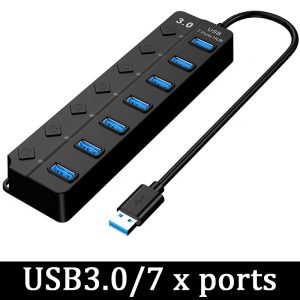 USB Adapter, Multi USB Splitter Hub with Long Cable Expander for Laptop PC Accessories