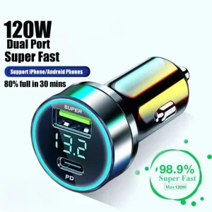 USB Fast Charging Phone Adapter Type C Car Charger Cigarette Lighter Socket Adapter