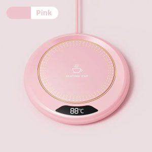 USB-Powered Thermostatic Heating Coaster - 3-Speed Adjustment for Home & Office
