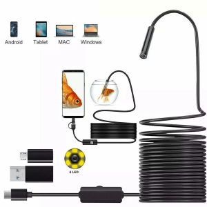 USB Snake Endoscope Borescope HD Camera Scope for Android & Type-C Devices