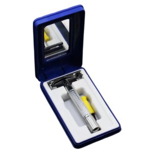 Unisex Safety Razor Set,Heavy Weighted Double Edge Razor with Deluxe Case, Ideal for Wet Shaving,Travel & Barber Styling