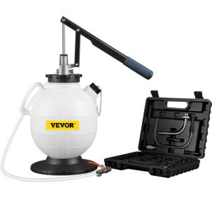 VEVOR Transmission Fluid Pump Manual ATF Refill System Dispenser, Oil and Liquid Refill Bleeder 7.5 Liter Large Capacity, Automatic Transmission Fluid Pump Tool Set with 15 Pieces ATF Filler Adapters