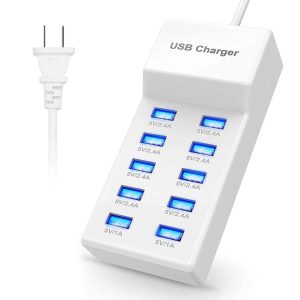Wall Charger, Ports USB Charging Station, Power Adapter for Phone, Tablet, Fast Charging Hub