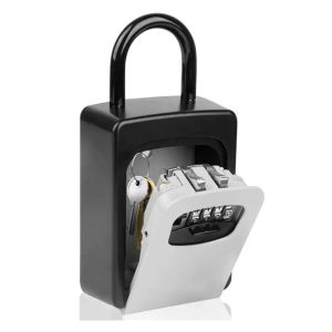 Wall Mounted Key Lock Box 4 Digit Combination Security Key Safe
