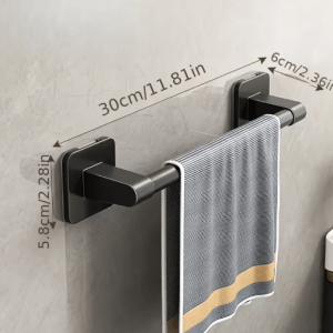 Wall-Mounted Towel Rack with No-Drill Installation