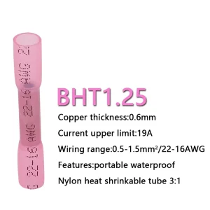 Waterproof Heat Shrink Butt Wire Connectors AWG Automotive Electrical Crimp Terminals for Cable Splice Repair