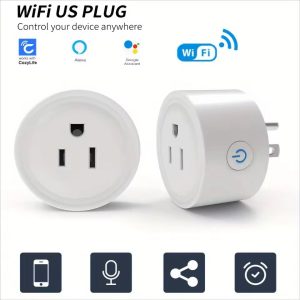 WiFi Smart Plug - Voice-Controlled Outlet with Alexa and Google Assistant Compatibility