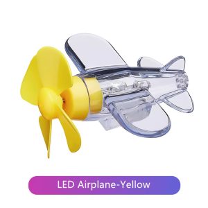 Wind Powered LED Airplane Ornament for Motorcycles, Handbar Car Rearview Mirror, Rotating LED Lights Decoration