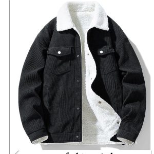 Winter Shield Corduroy Down Mens Coat - Premium Warm Winter Jacket