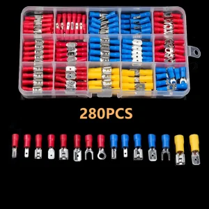 Wire Connector Kit, Male Female Insulated Terminals, Assorted Crimp Terminals & Spade Lugs
