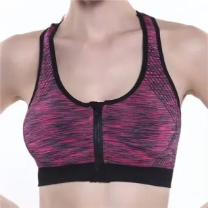 Women Sports Bra Front Zipper