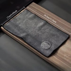 Zen Absorbent Tea Towel - Cotton Linen Tea Table Mat 29.2x17cm for Teaware & Coffee Rituals