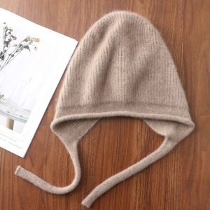 100% Pure Wool Lace-Up Earflap Beanie