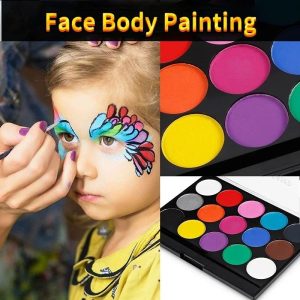 15-Color Professional Face & Body Painting Kit - Vibrant Non-Toxic Artistry Palette