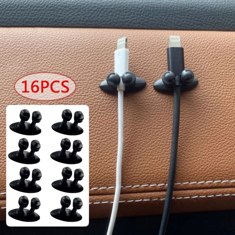 16-Piece Multi-Purpose Automotive Cable Management & Organizer Set