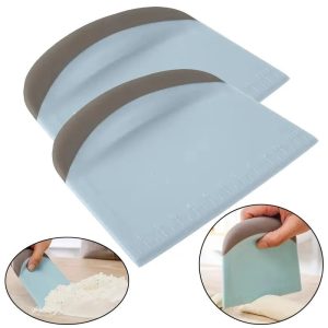 2-Piece Multipurpose Dough Scraper and Soft-Handle Bench Cutter
