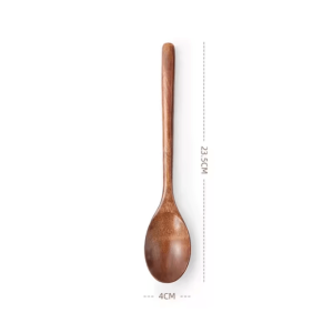 2-Piece Wooden Spoon Set - Natural Kitchen Cooking & Serving Utensils for Coffee, Soup & Honey