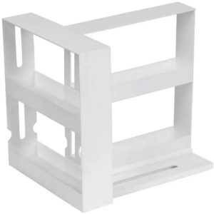 2 Tier Rotating Spice Organizer Rack for Kitchen Cabinet Storage