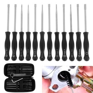 25 Piece Carburetor Adjustment Tool Kit Complete Screwdriver Set with Cleaning Tools