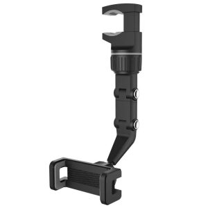 360° Rotatable Rearview Mirror Phone Holder | Retractable Multifunctional Car Mount for All Vehicles