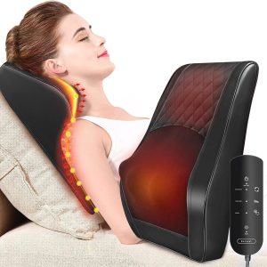 3D Kneading Back Massager with Heat, Massage Pillow for Neck, Shoulder, Back, Leg Pain Relief, Perfect Gift for Women