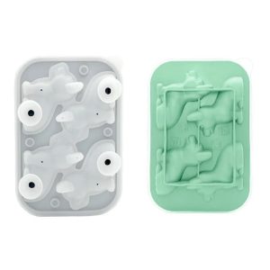3D "Pet Shapes" Silicone Ice Cube Mold with Funnel Lid