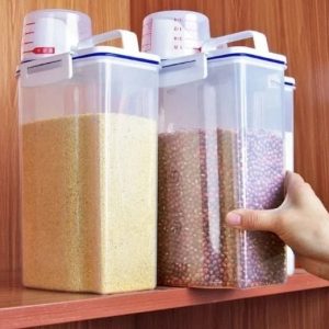 Airtight Transparent Grain and Cereal Storage Dispenser