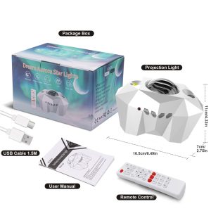 Aurora Galaxy Moon Projector with Bluetooth Music Speaker Sky Night Lamp for Kids and Adults