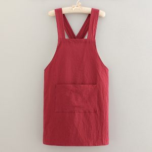 Breathable Cotton Cooking Apron, Fashionable Kitchen Housework Protective Cover