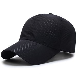 Breathable Mesh Baseball Cap for Men & Women, Solid Color Sunscreen Hat for Spring Summer