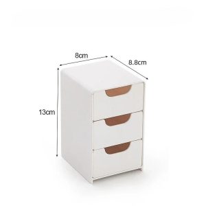 Chic 3 Tier Desk Organizer with Drawers Portable Storage Box