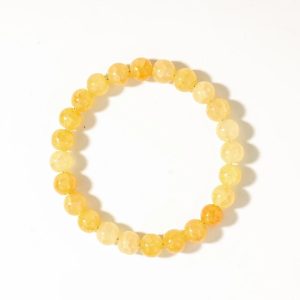 Citrine Bracelet for Wealth and Positivity - Feng Shui Beaded Crystal Bracelet