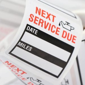 Clear Window Oil Change Reminder Stickers Roll Auto Service Reminder Labels