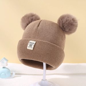 Cloud-Soft Knit Baby Pom Beanie