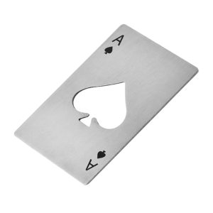 Creative Poker Shaped Bottle Opener Stainless Steel Credit Card Size Bar & Restaurant Beer Tool Gift