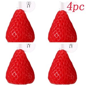 Cute Strawberry Scented Candle Set Handmade Soy Wax Fruit Candles Pack of 15