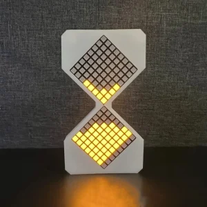 DIY Digital Cyber Hourglass Birthday Gift, Interactive LED Hourglass for Kids, Cyber Style with Glowing Technology