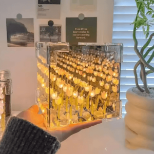 DIY Tulip Flower Cube Night Lamp Kit - Romantic 3D Decorative Light