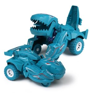 Dinosaur Car Model Toy for Boys One-Step Transformation Mini Vehicles Gift