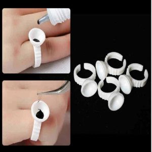 Disposable Tattoo Ink Cups Eyelash Extension Glue Holder Rings for Pigments & Tattoo Use