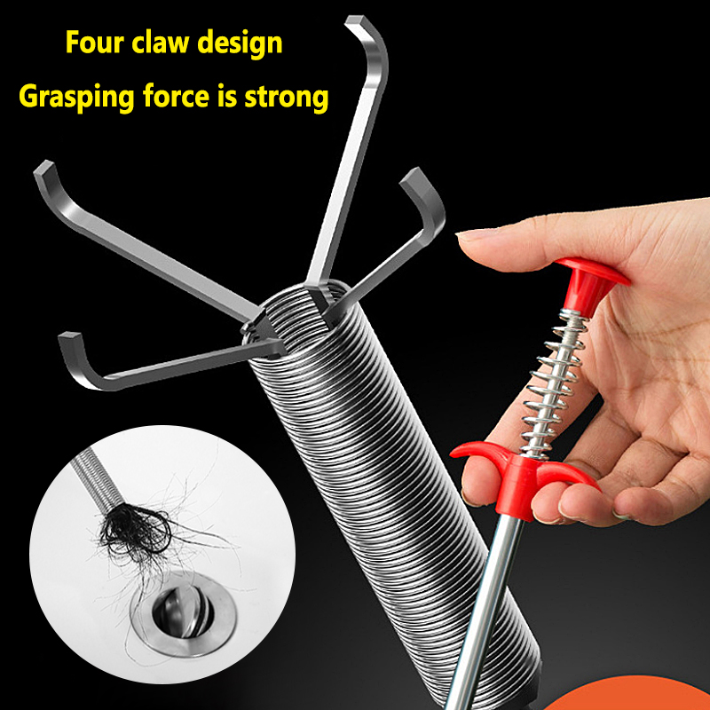 Drain Snake Cleaner Pipe Dredging Tool for Clogs & Kitchen Sinks