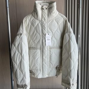 ETJ Womens Quilted Jacket with Adjustable Ties