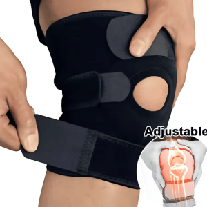 Elastic Compression Knee Pads Support Sleeve Non-Slip Sports Knee Protector for Running, Cycling & Basketball
